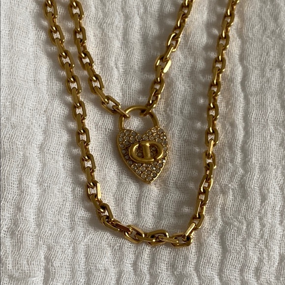 Dior double Gold Chain Necklace - Picture 5 of 5